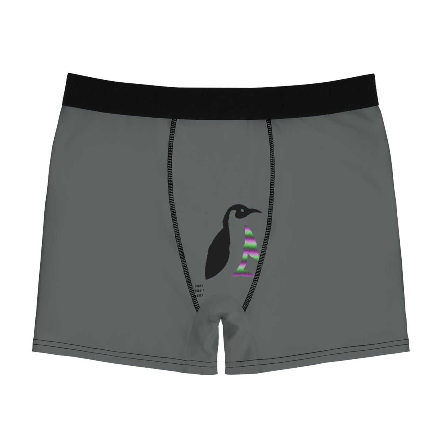 Men's Boxer Briefs: LGBTQ Pride Dark Grey