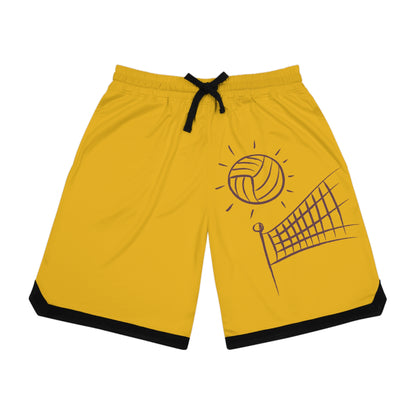 Basketball Rib Shorts: Volleyball Yellow