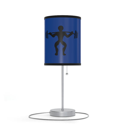 Lamp on a Stand, US|CA plug: Weightlifting Dark Blue