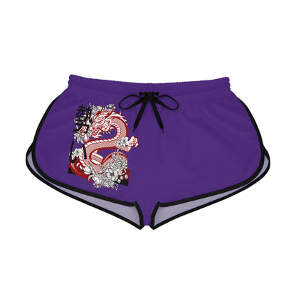 Women's Relaxed Shorts: Dragons Purple