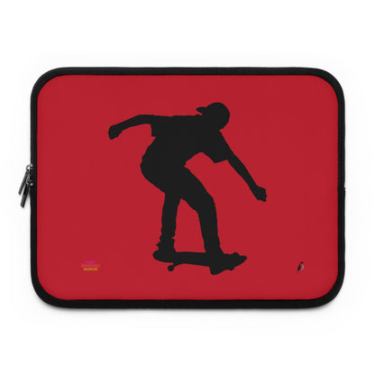 Laptop Sleeve: Skateboarding Dark Red