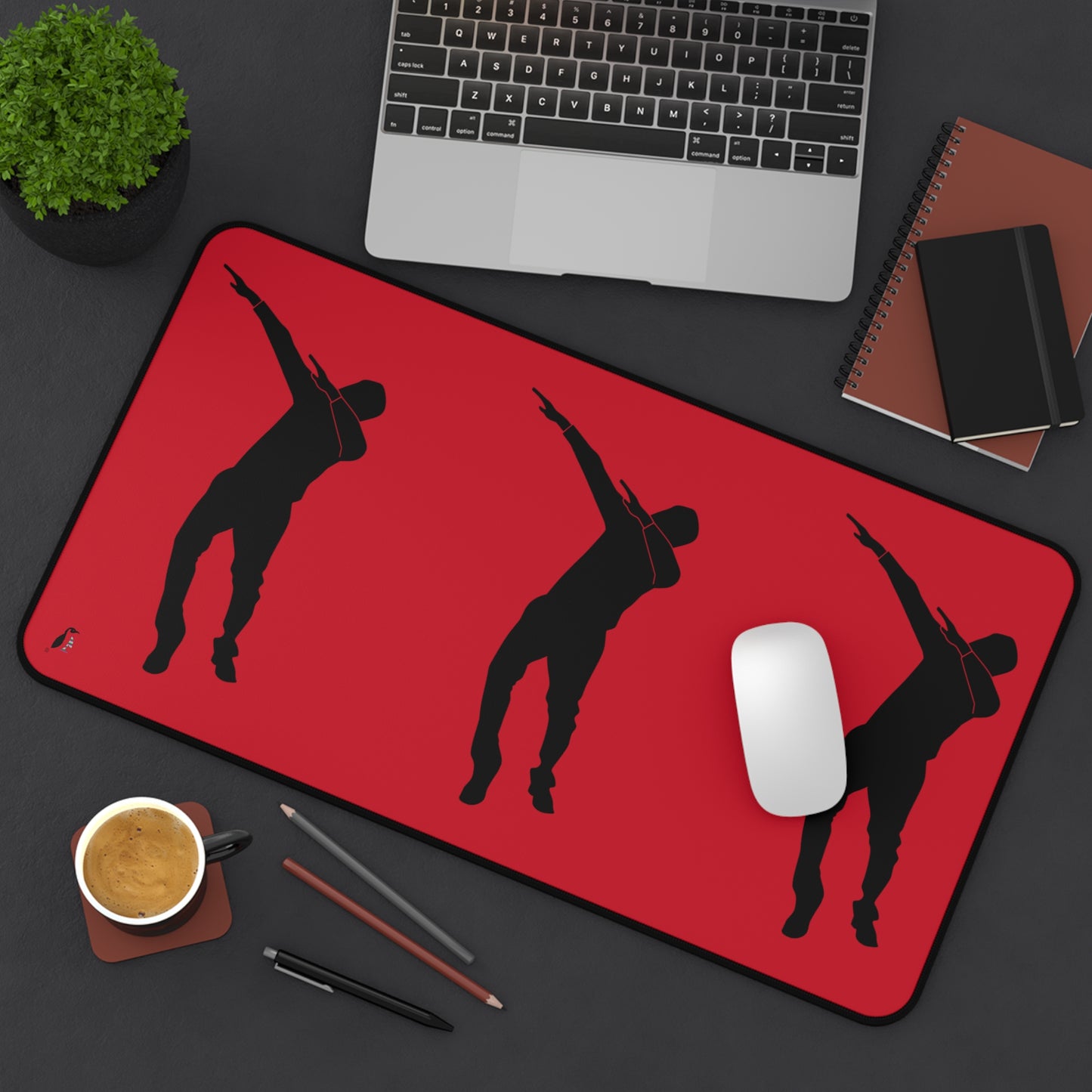 Desk Mat: Dance Dark Red