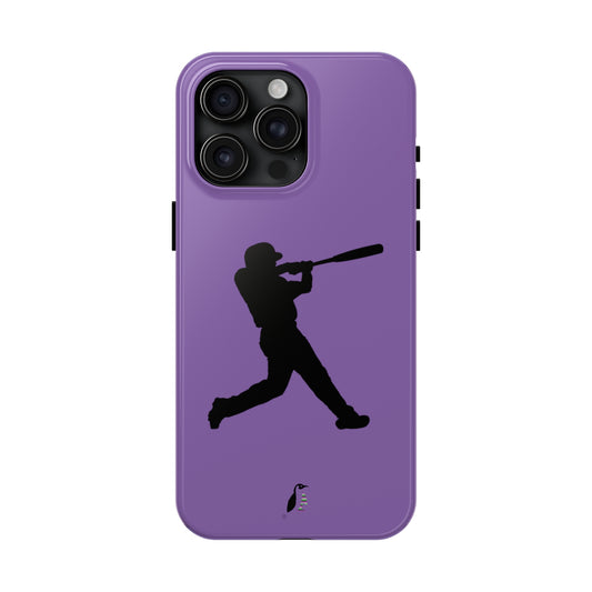 Tough Phone Cases (for iPhones): Baseball Lite Purple