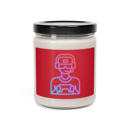 Scented Soy Candle, 9oz: Gaming Dark Red