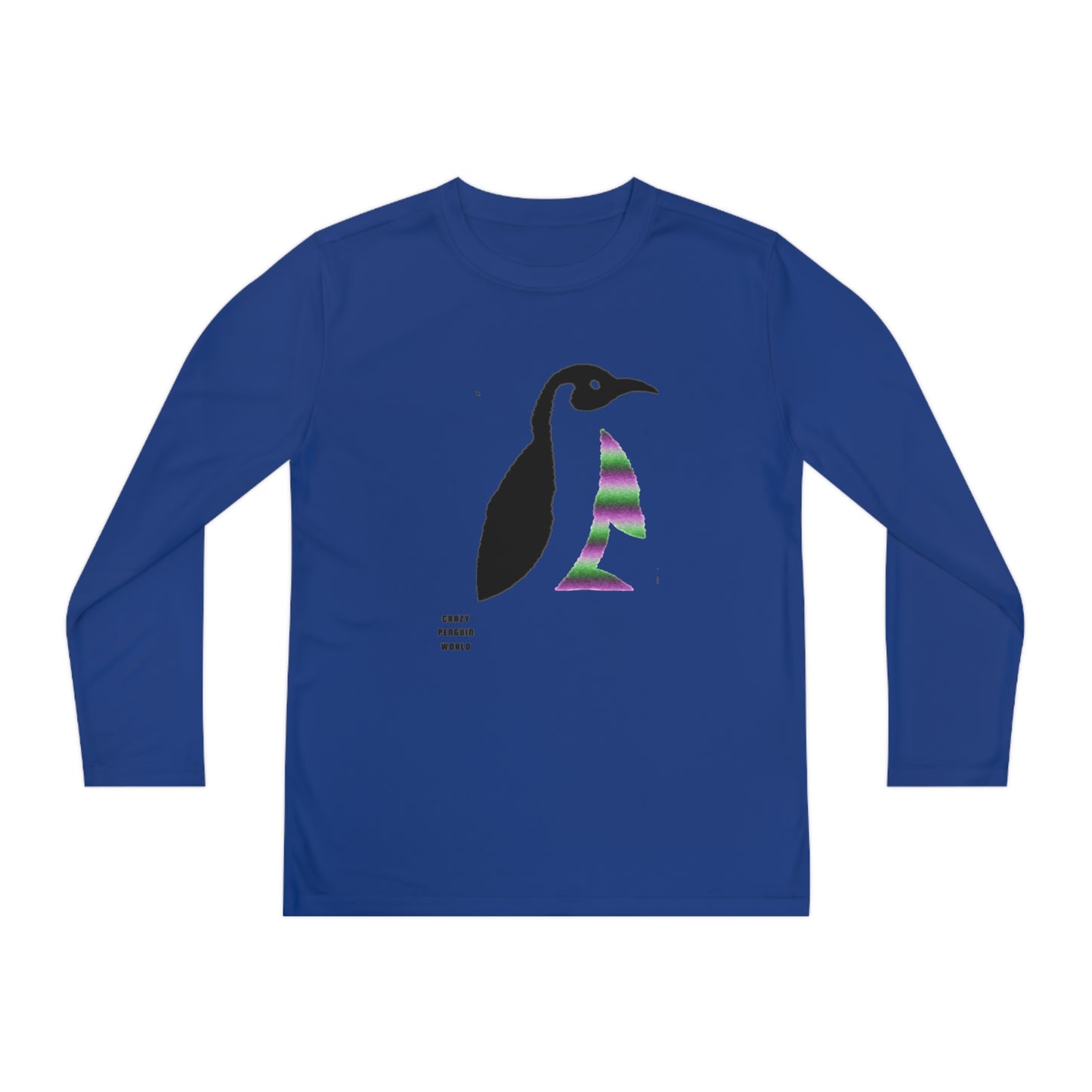 Youth Long Sleeve Competitor Tee: Crazy Penguin World Logo