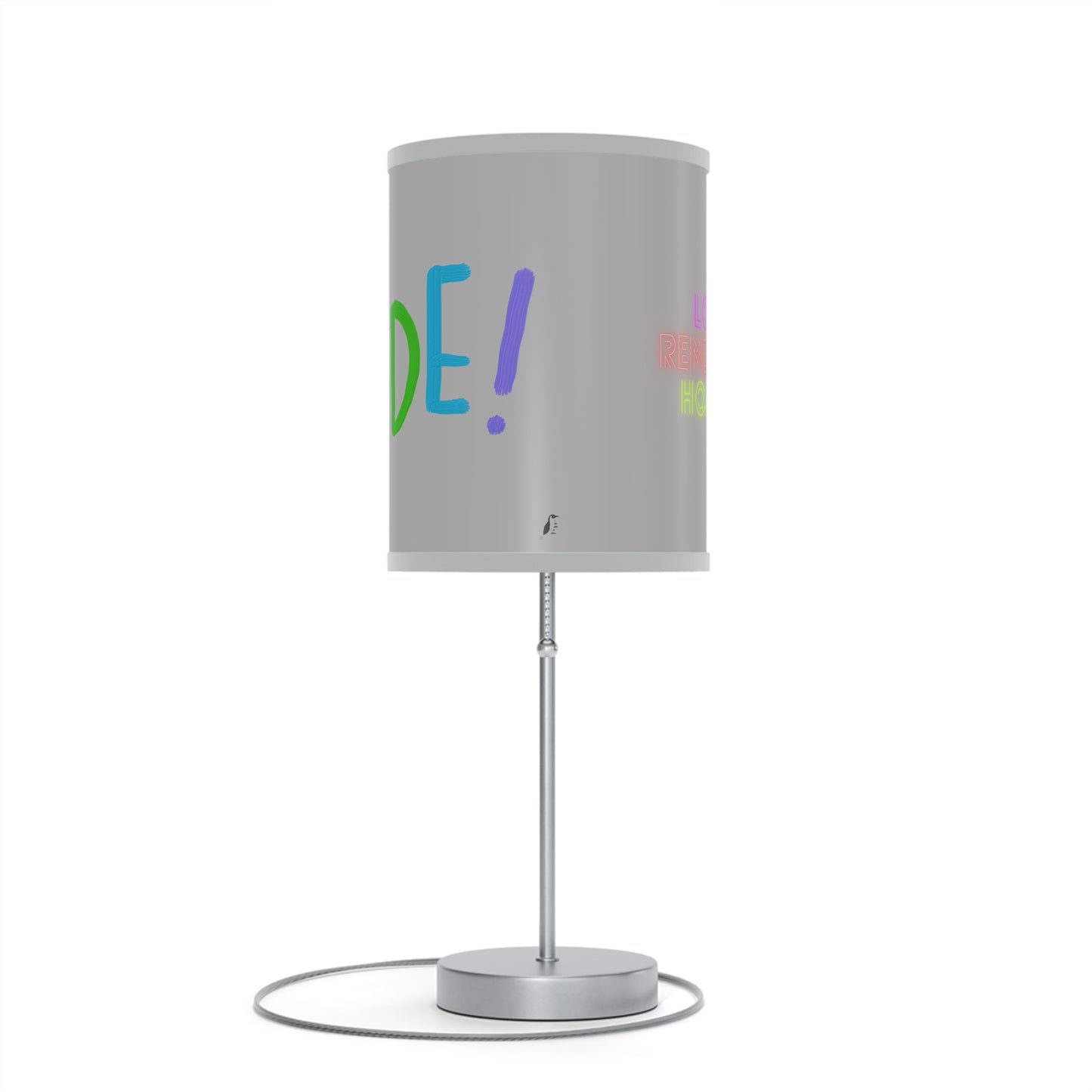 Lamp on a Stand, US|CA plug: LGBTQ Pride Lite Grey