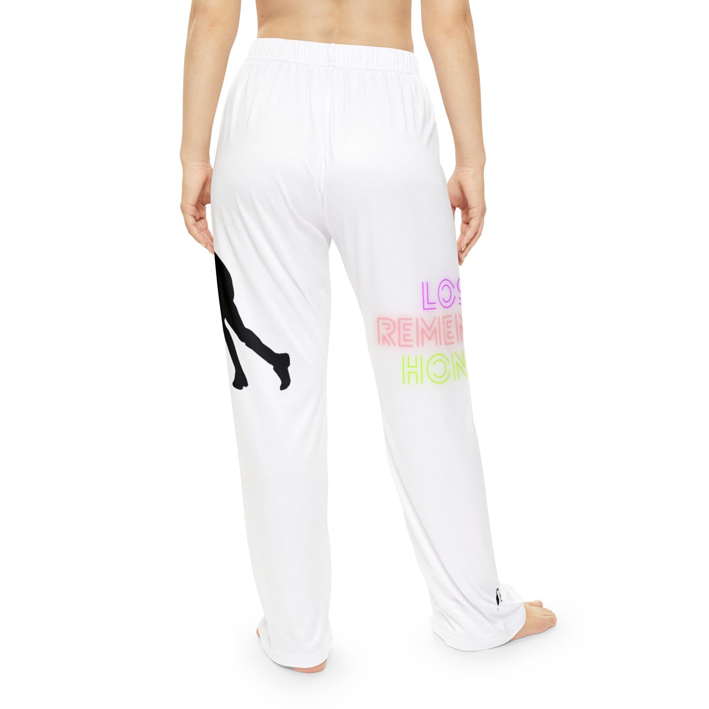 Pambabaeng Pajama Pantalon: Hockey White