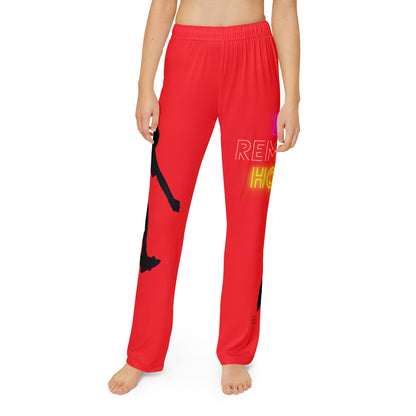 Kids Pajama Pants: Skateboarding Red