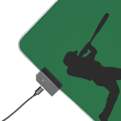 LED Gaming Mouse Pad: Baseball Dark Green