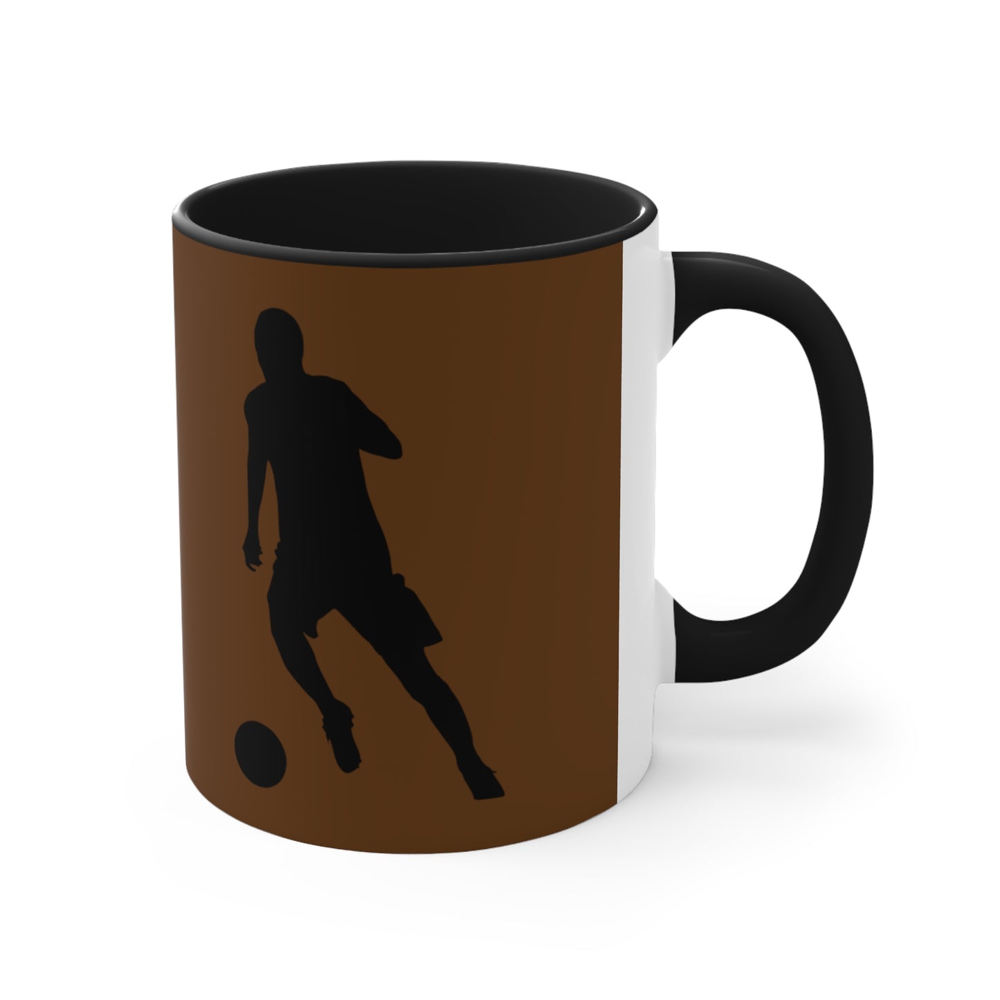 Accent Coffee Mug, 11oz: Soccer Brown