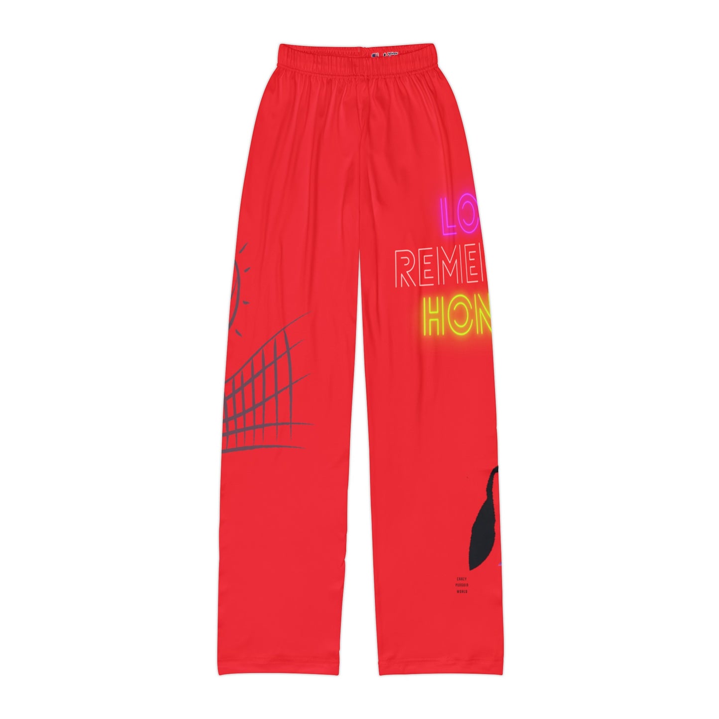 Kids Pajama Pants: Volleyball Red