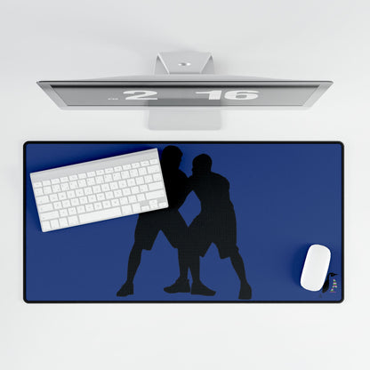 Desk Mats: Basketball Dark Blue