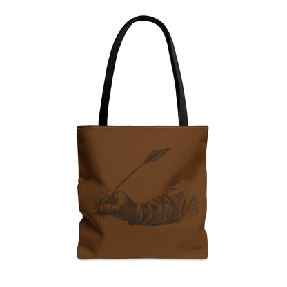 Tote Bag: Writing Brown