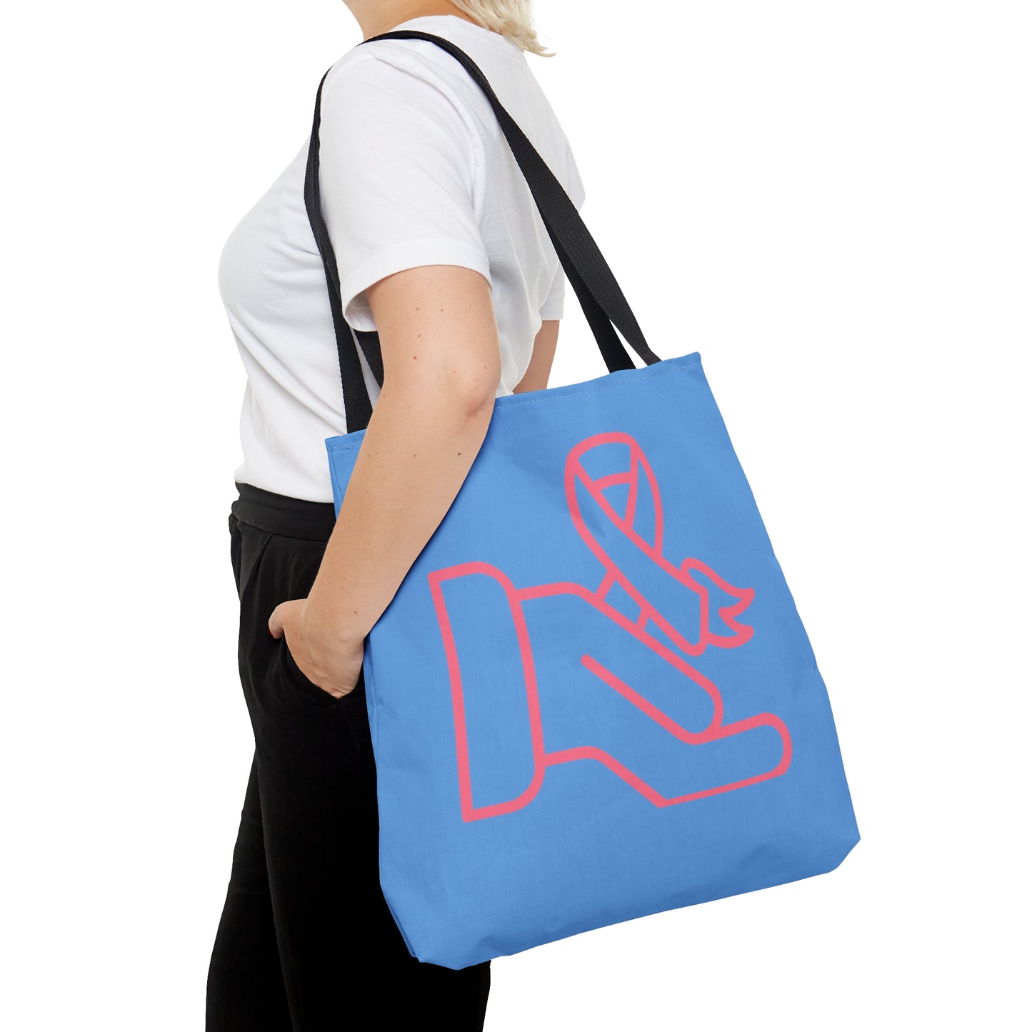 Tote Bag: Fight Cancer Lite Blue