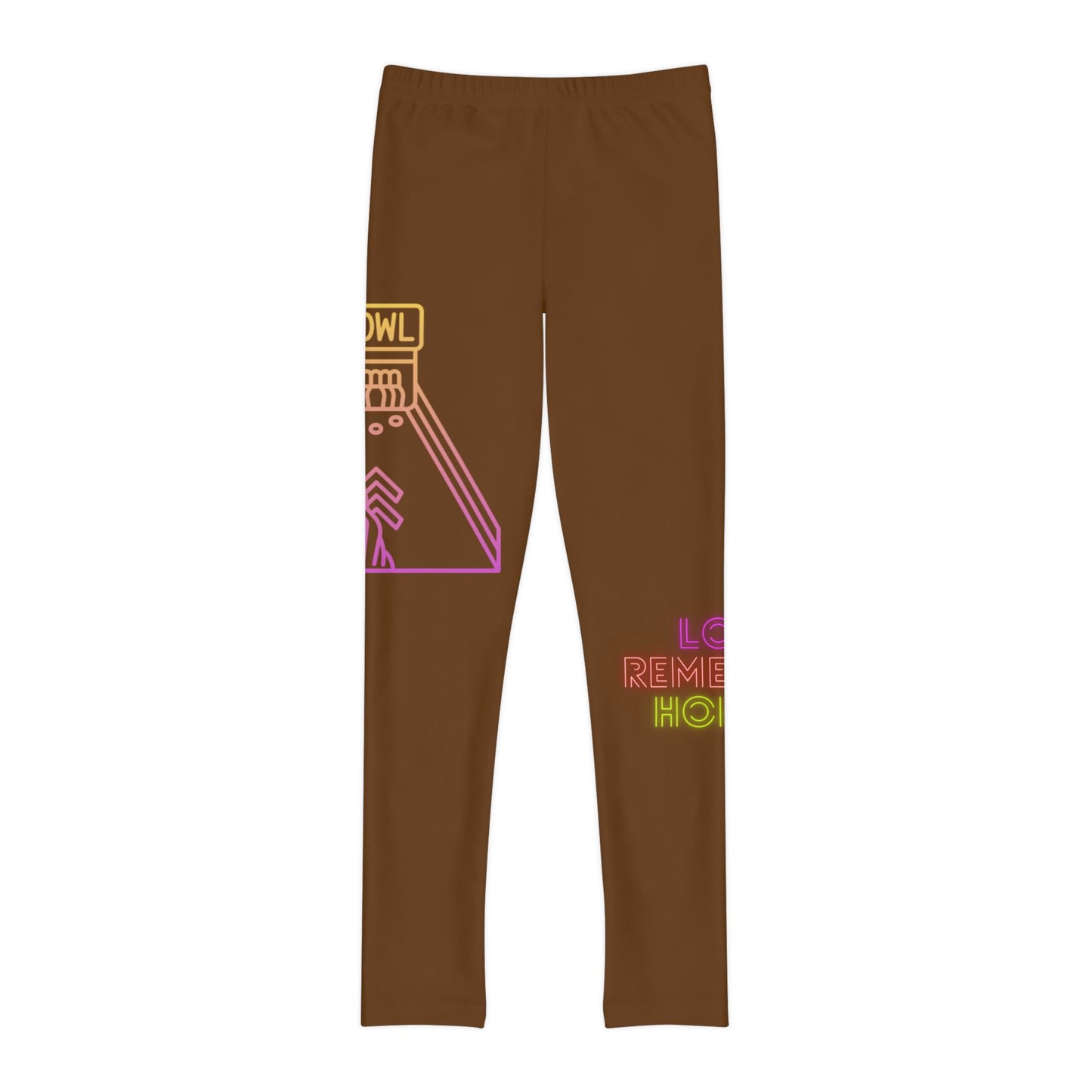 Youth Full-Length Leggings: Bowling Brown