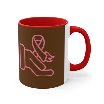 Accent Coffee Mug, 11oz: Fight Cancer Brown