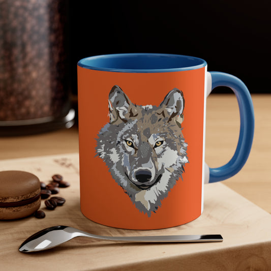 Accent Coffee Mug, 11oz: Wolves Orange