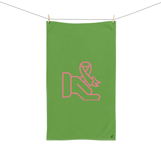 Hand Towel: Fight Cancer Green