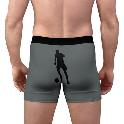 Men's Boxer Briefs: Soccer Dark Grey