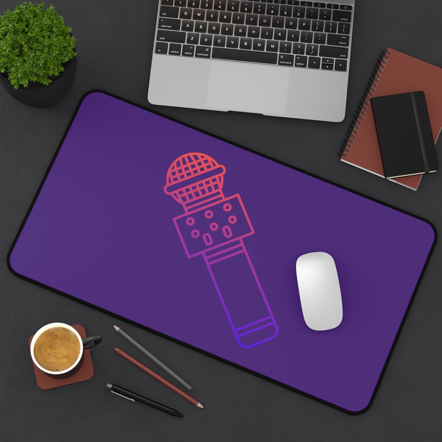 Desk Mat: Music Purple