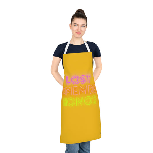 Adult Apron: Lost Remember Honor Yellow
