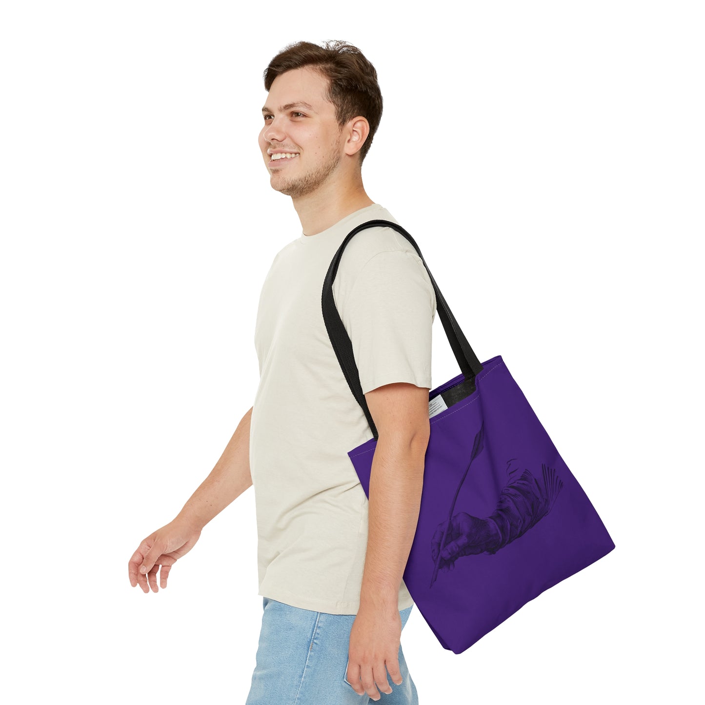 Tote Bag: Writing Purple