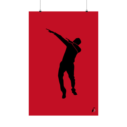 Premium Matte Vertical Posters: Dance Dark Red
