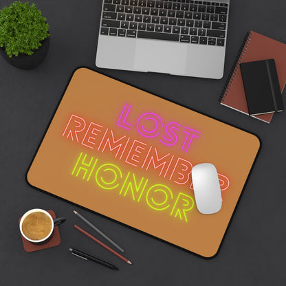 Desk Mat: Lost Remember Honor Lite Brown