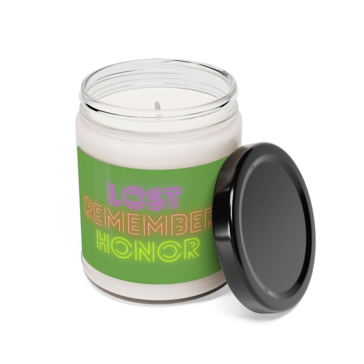 Scented Soy Candle, 9oz: Lost Remember Honor Green