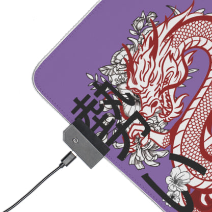 LED Gaming Mouse Pad: Dragons Lite Purple