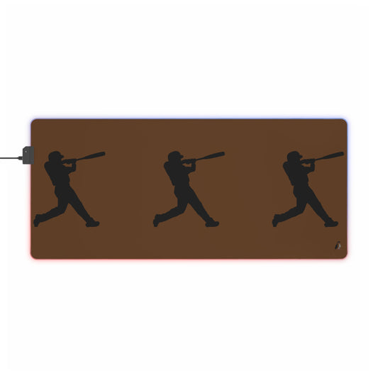 LED Gaming Mouse Pad: Baseball Brown