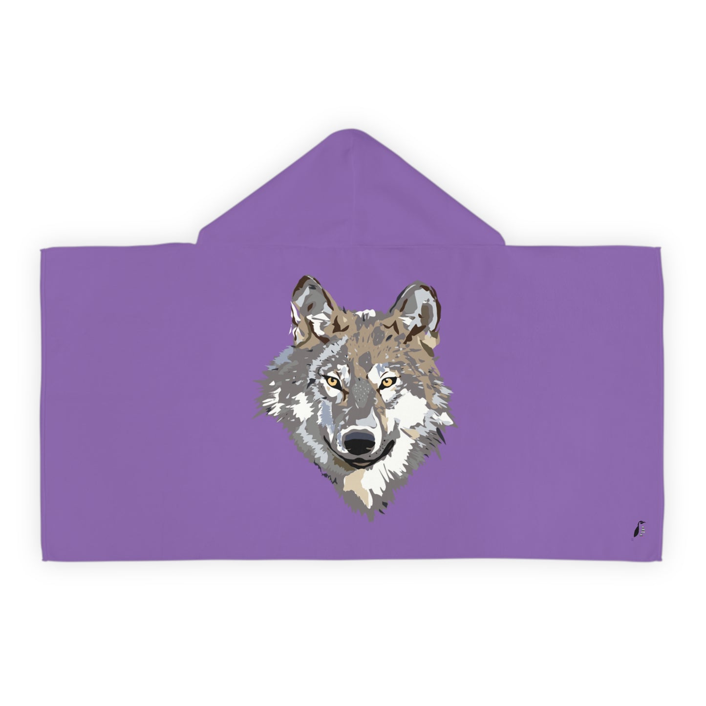 Youth Hooded Towel: Wolves Lite Purple