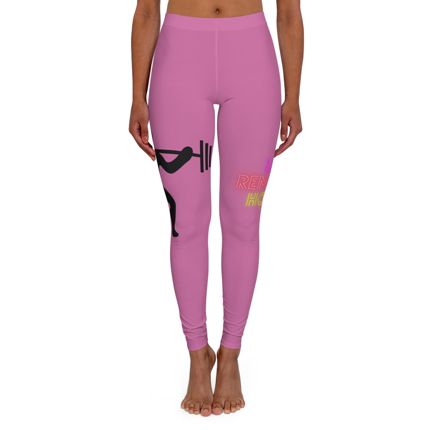 Women's Spandex Leggings: Weightlifting Lite Pink