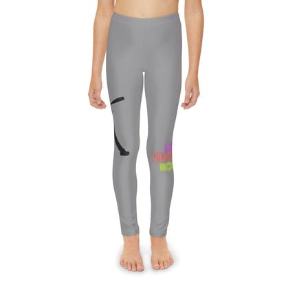 Youth Full-Length Leggings: Baseball Grey