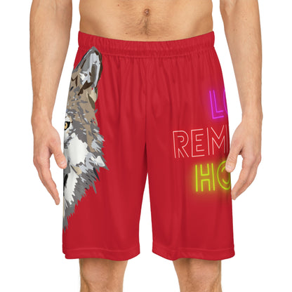 Basketball Shorts: Wolves Dark Red