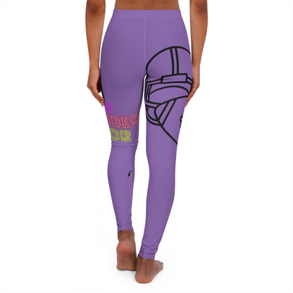 Women's Spandex Leggings: Football Lite Purple