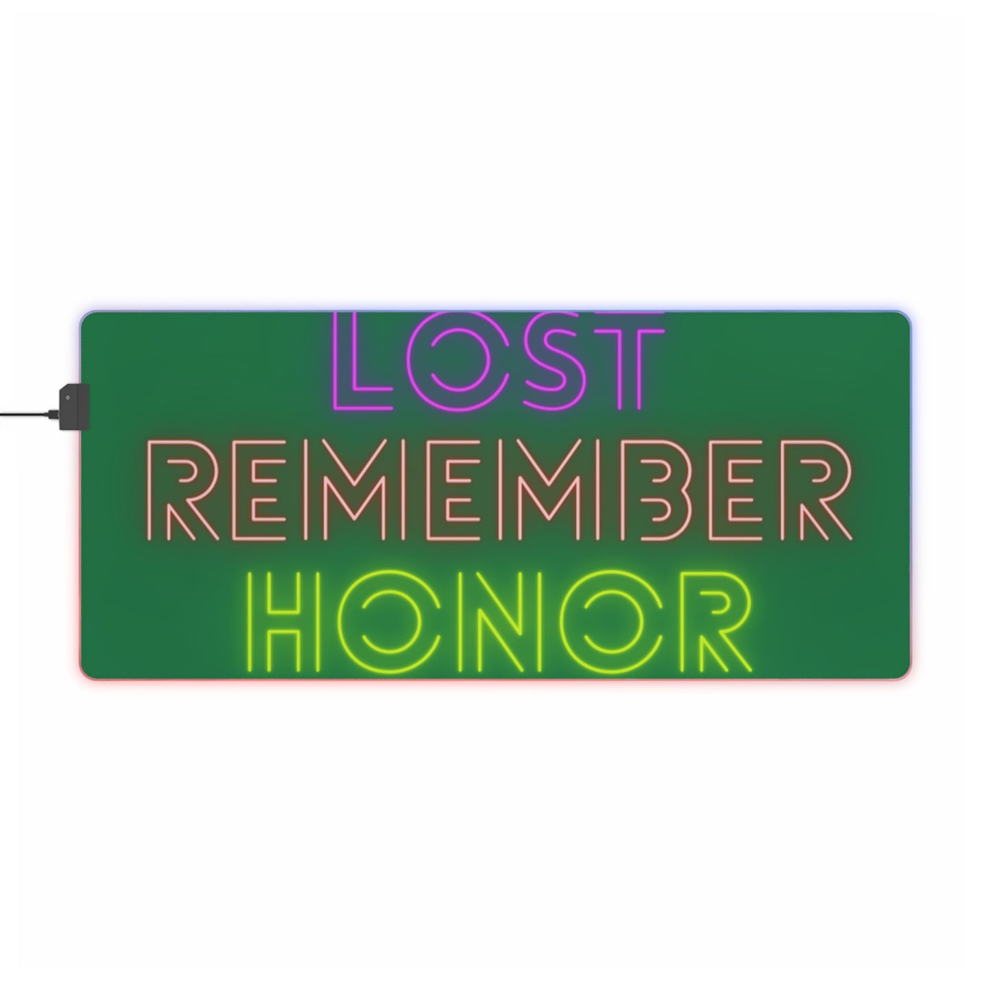 LED Gaming Mouse Pad: Lost Remember Honor Dark Green