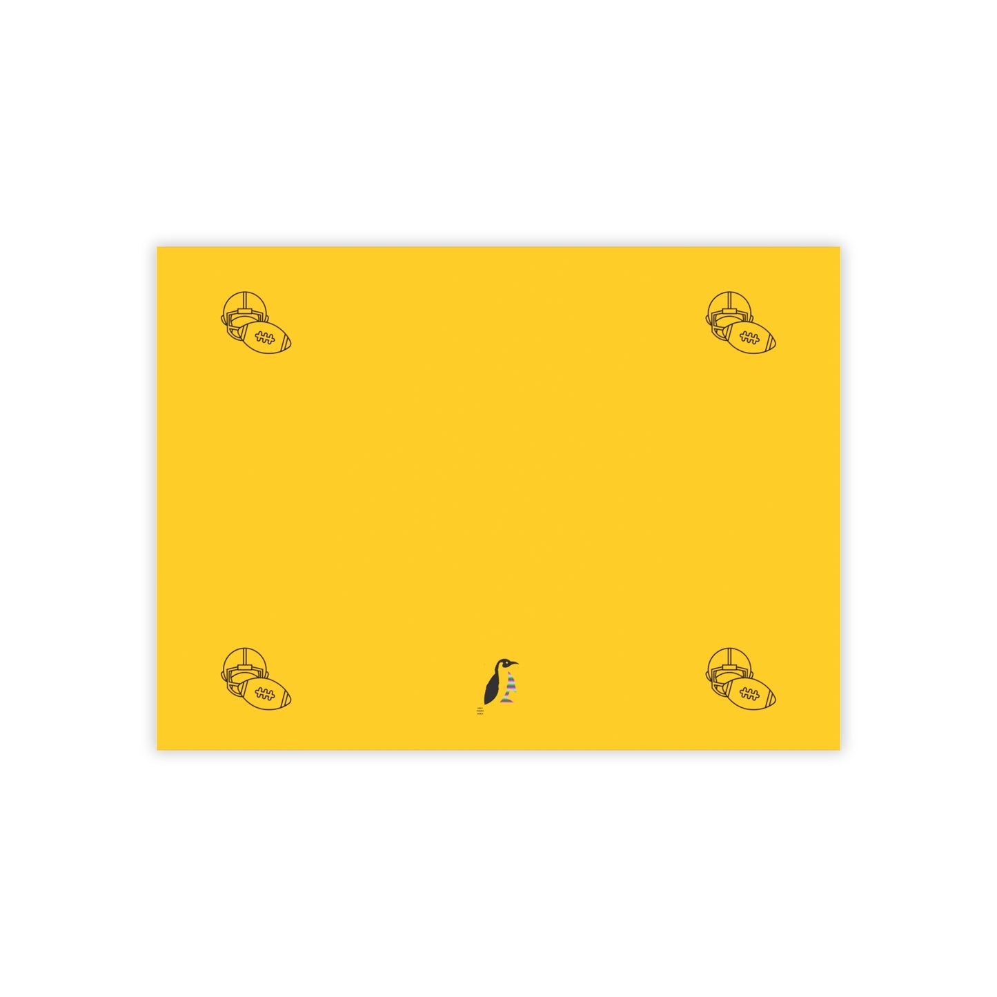 Post-it® Note Pads: Football Yellow