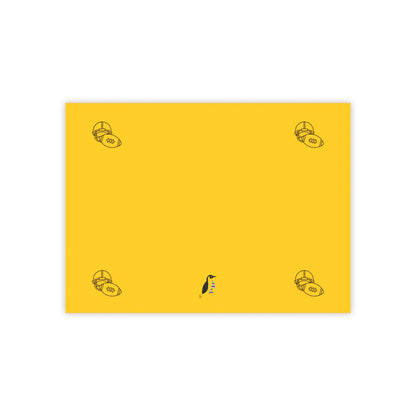 Post-it® Note Pads: Football Yellow