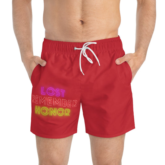 Swim Trunks: Lost Remember Honor Dark Red