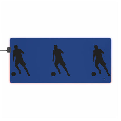 LED Gaming Mouse Pad: Soccer Dark Blue