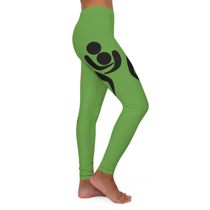 Women's Spandex Leggings: Wrestling Green