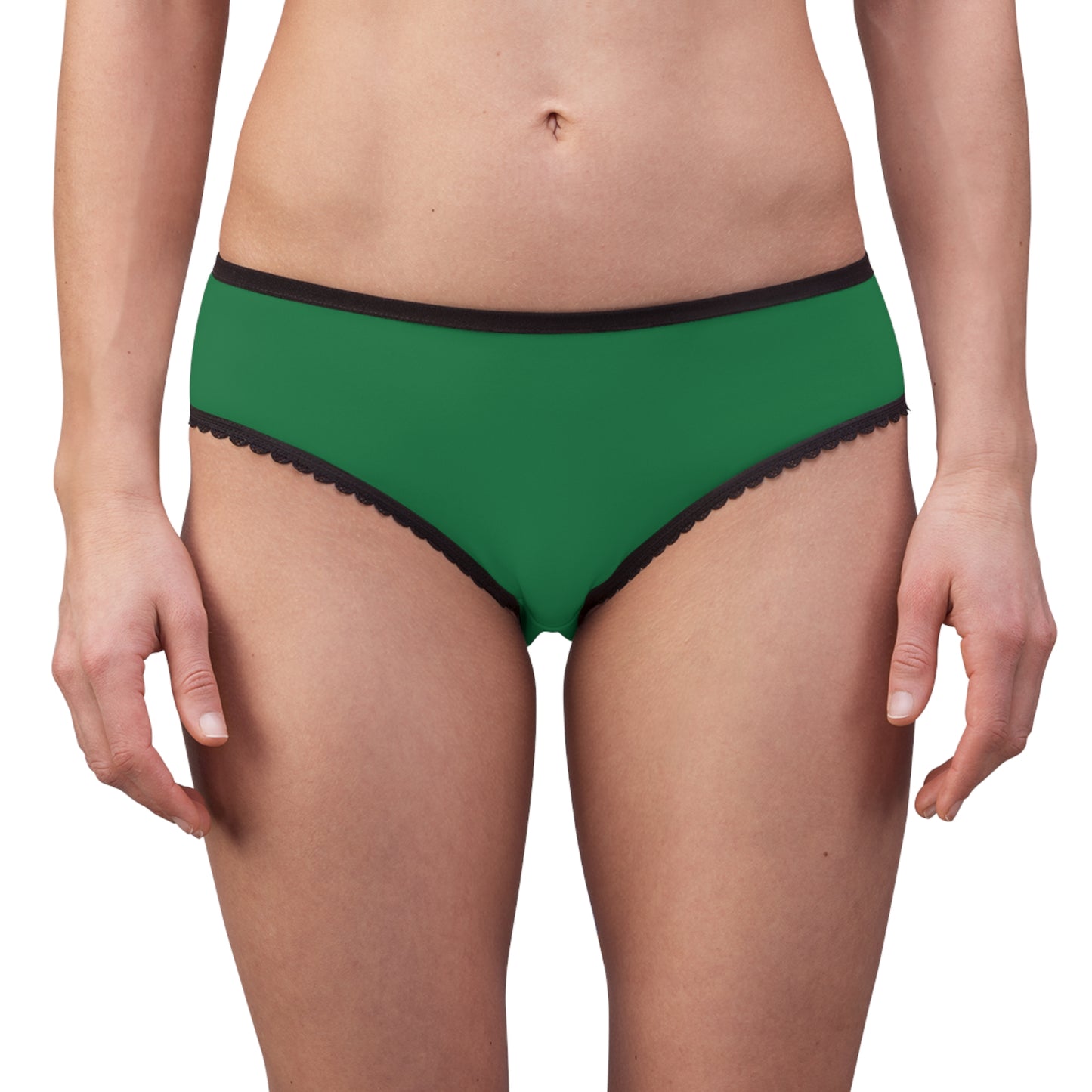 Women's Briefs: Crazy Penguin World Logo Dark Green