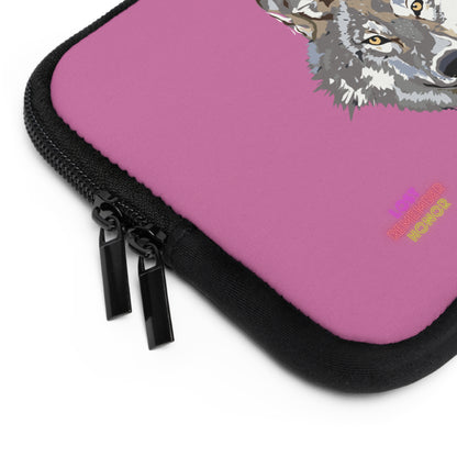 Laptop Sleeve: Wolves Lite Pink