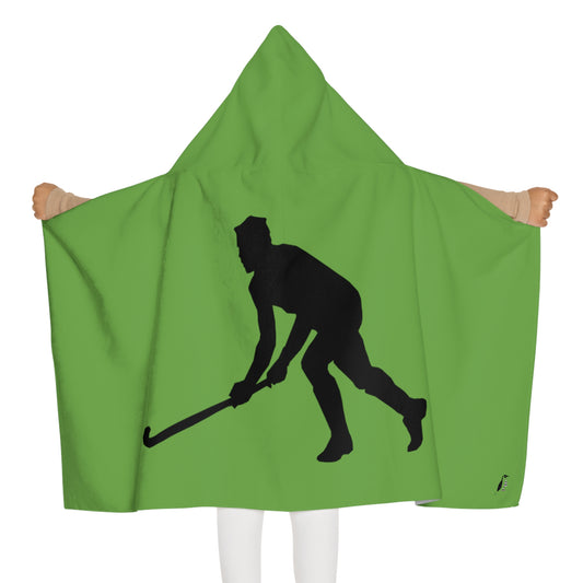 Youth Hooded Towel: Hockey Green
