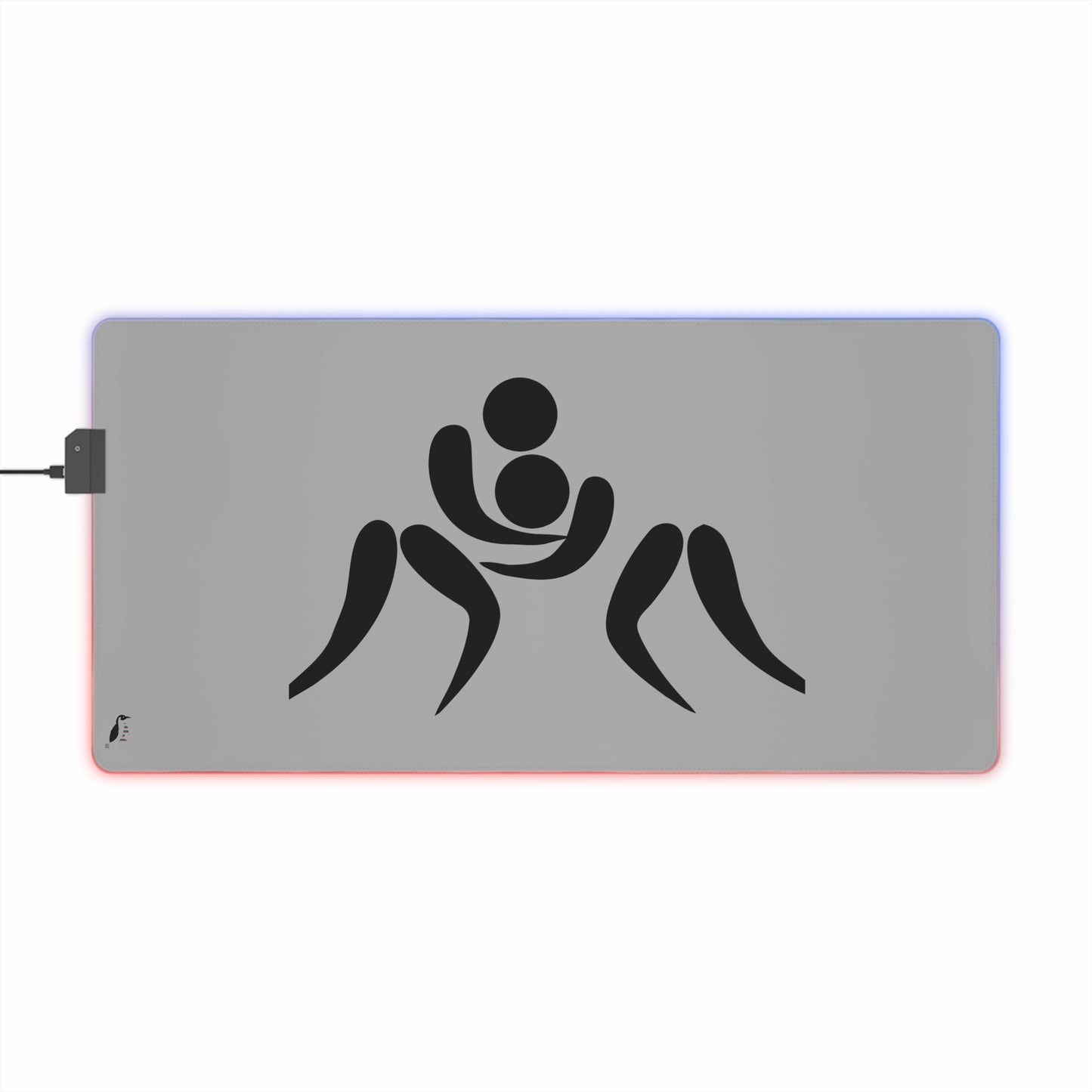 LED Gaming Mouse Pad: Wrestling Lite Grey