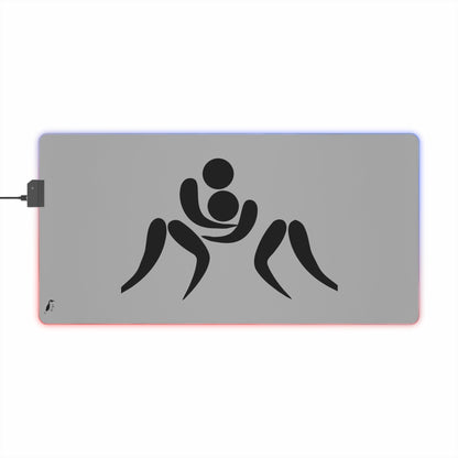 LED Gaming Mouse Pad: Wrestling Lite Grey