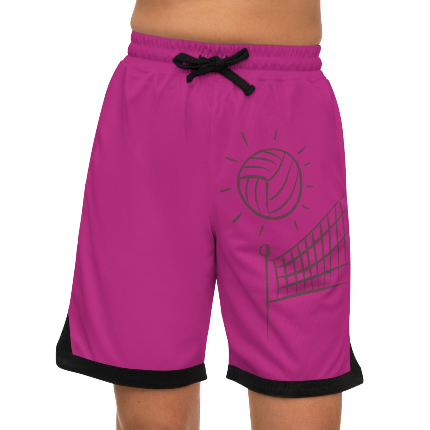 Basketball Rib Shorts: Volleyball Pink