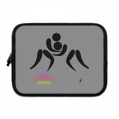 Laptop Sleeve: Wrestling Grey