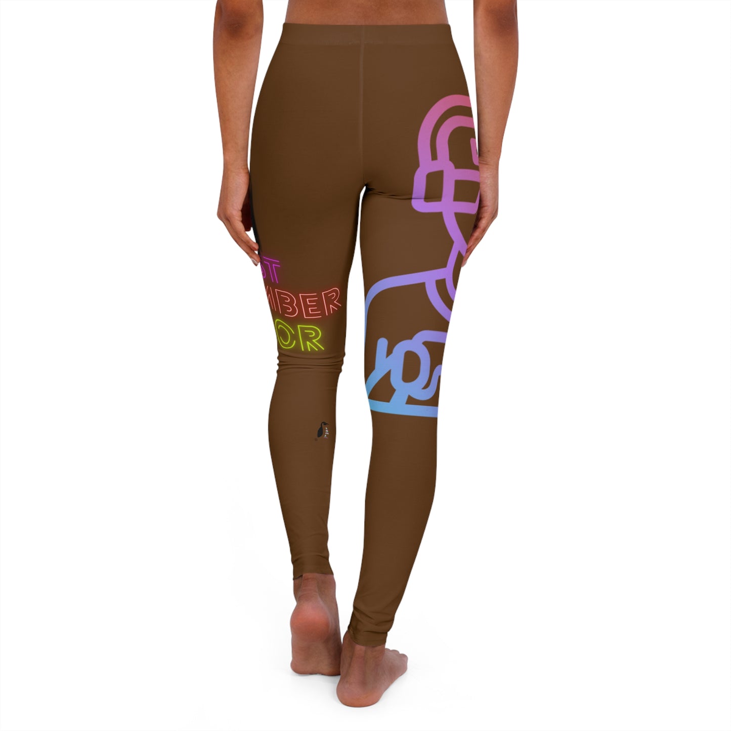 Women's Spandex Leggings: Gaming Brown